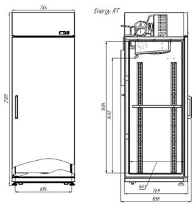 холодильна шафа в магазин