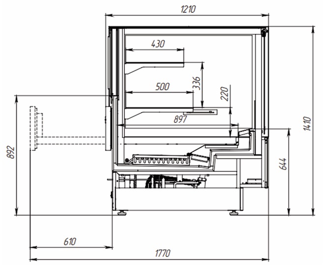 кондитерська вітрина в магазин