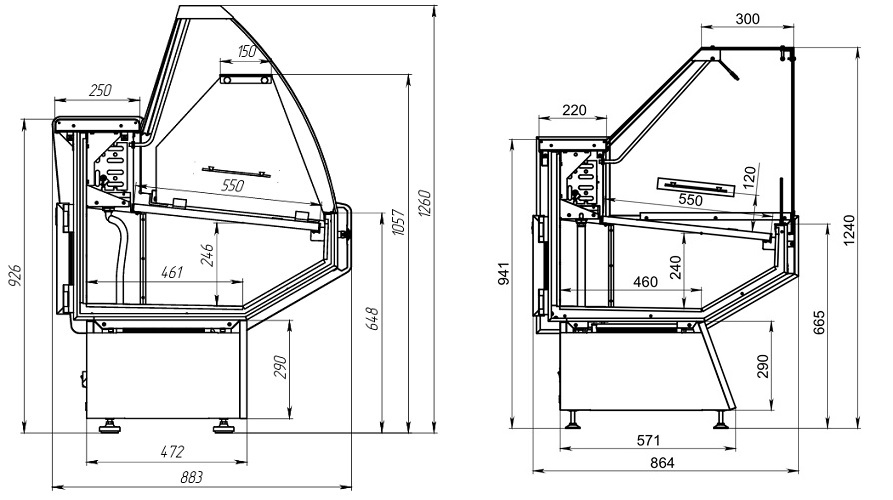 холодильна вітрина в магазин львів